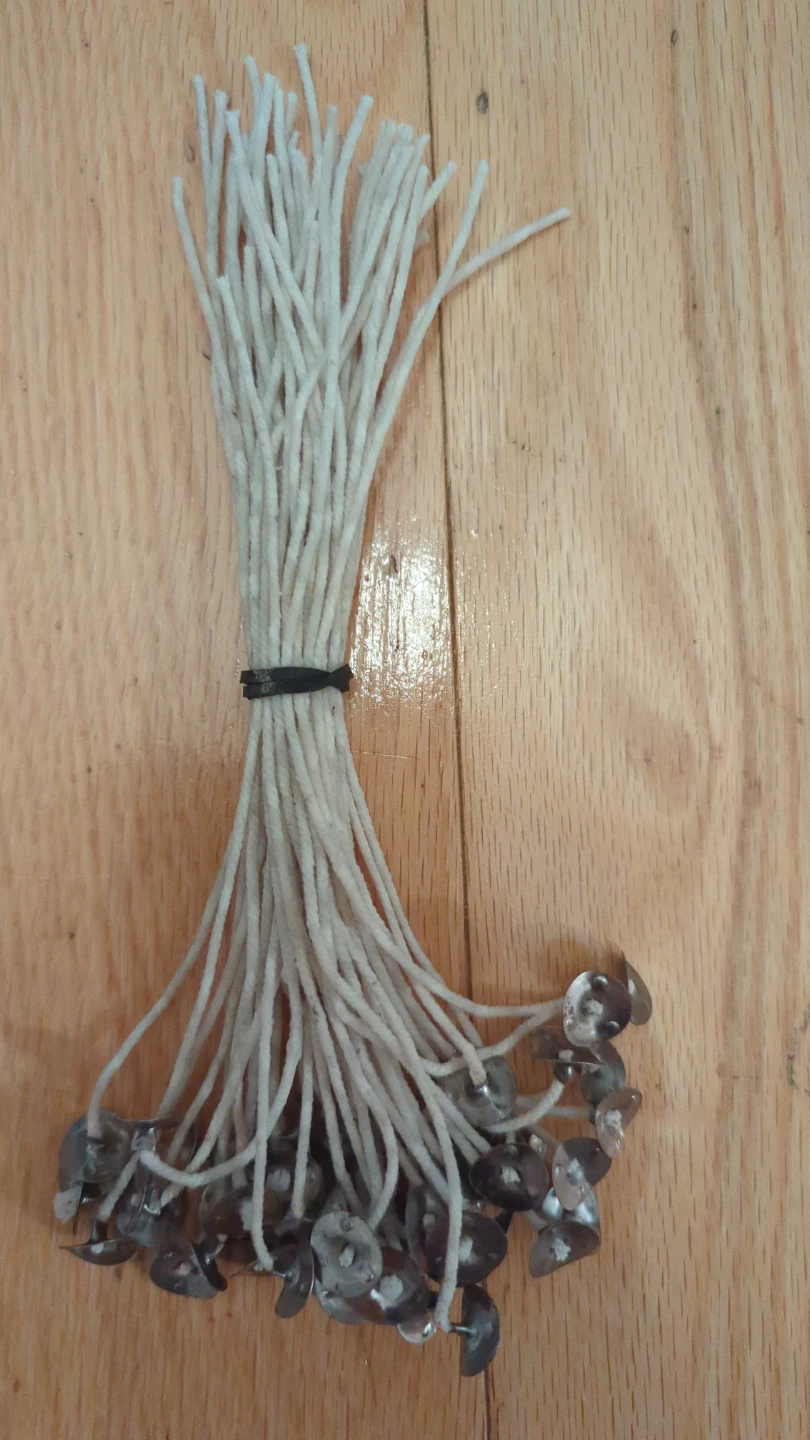 Candle Wicks with Metal Tabs