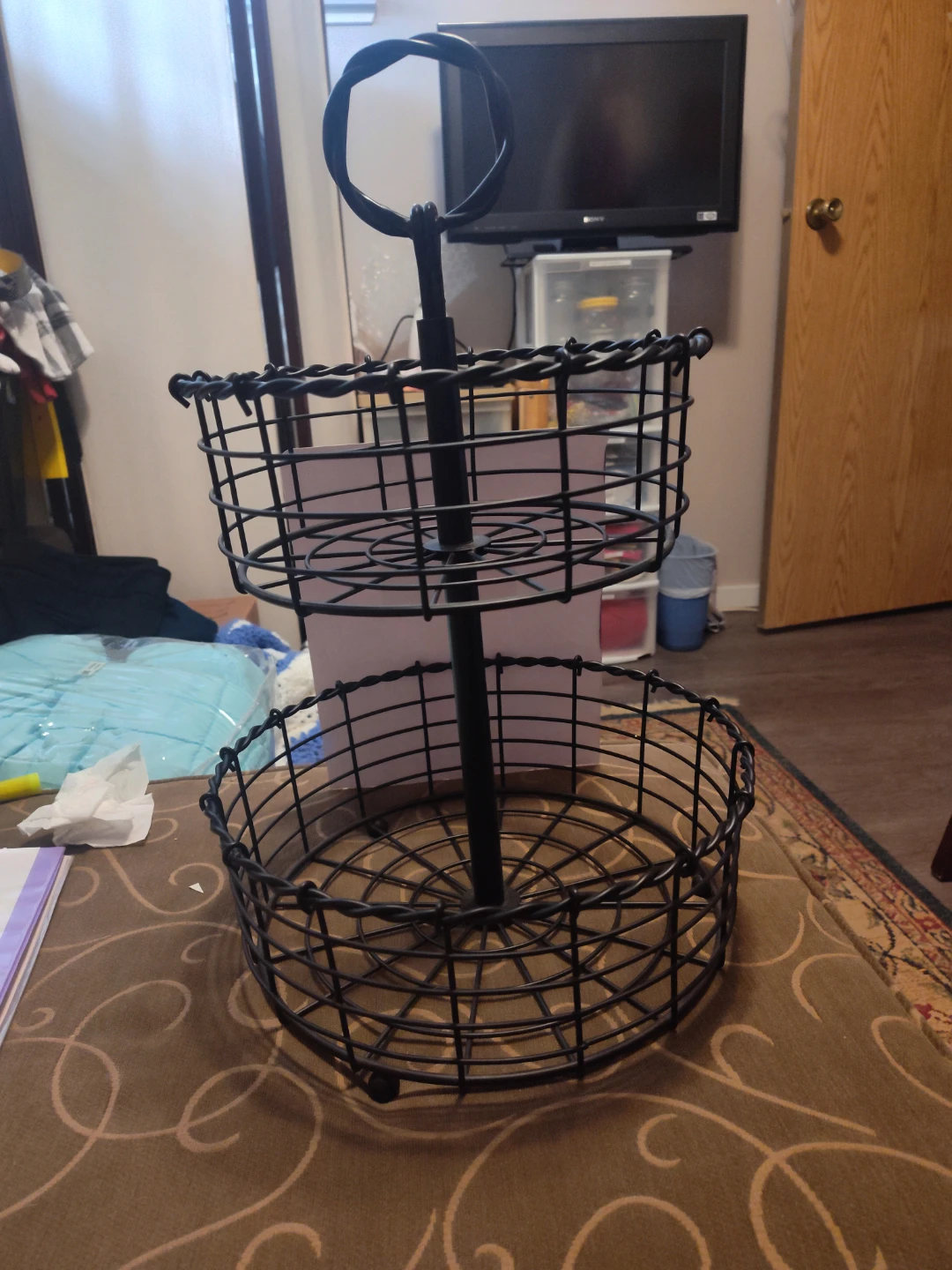 2 Tier Wrought Iron Stand