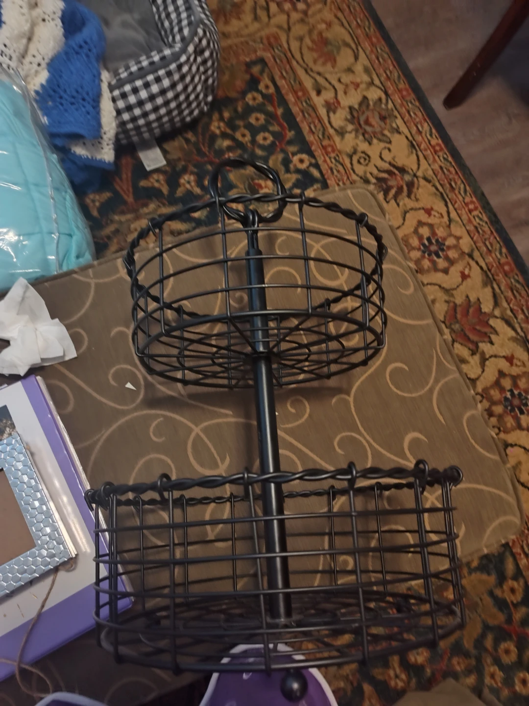 2 Tier Wrought Iron Stand - photo 2