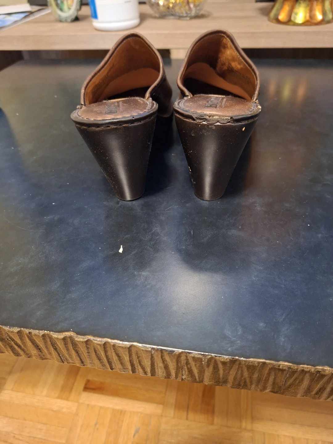 Born Clogs Women's Brown Leather Studded Mule Heels - photo 3