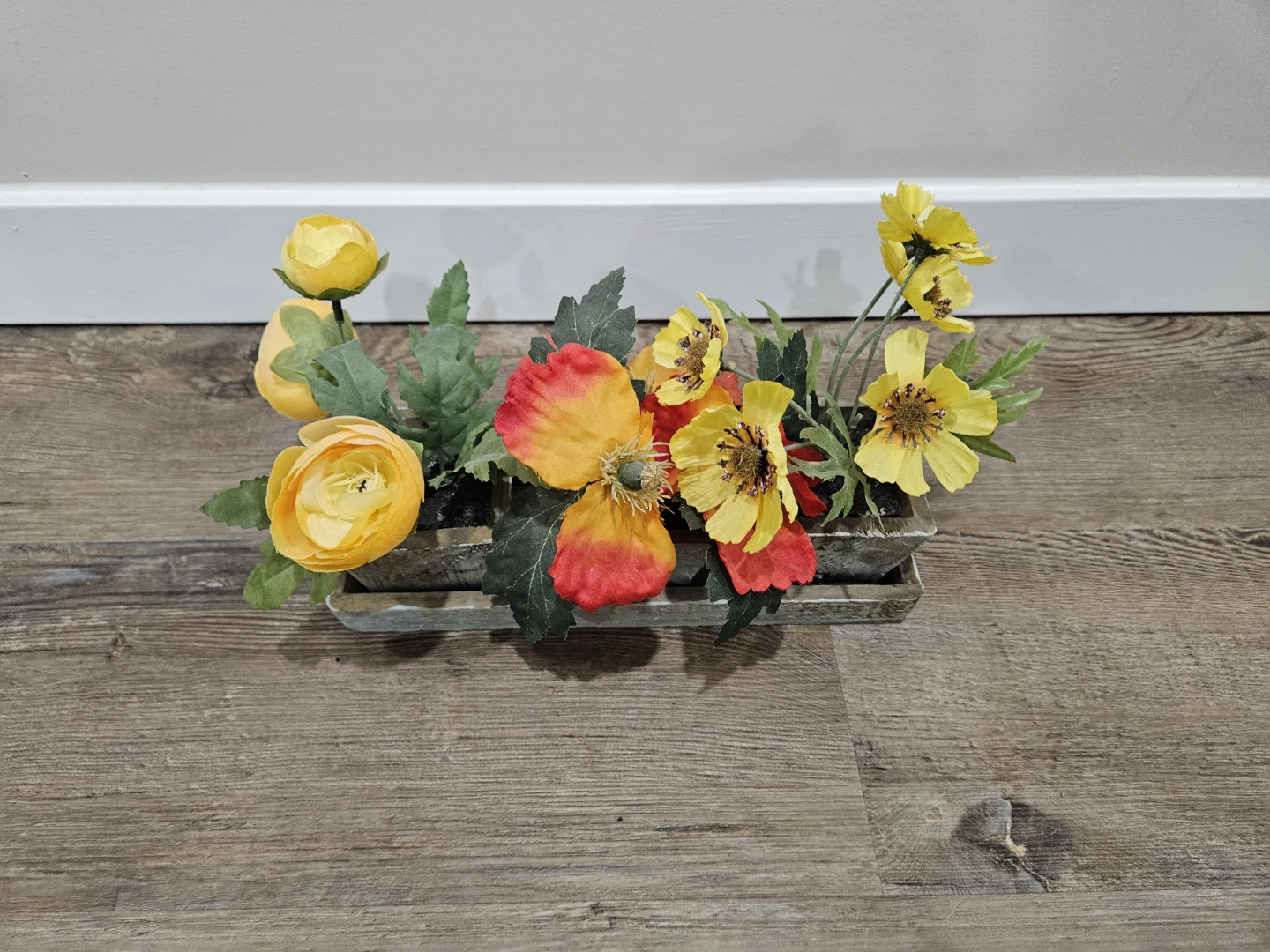 Faux Flower Arrangement in Planter - photo 2