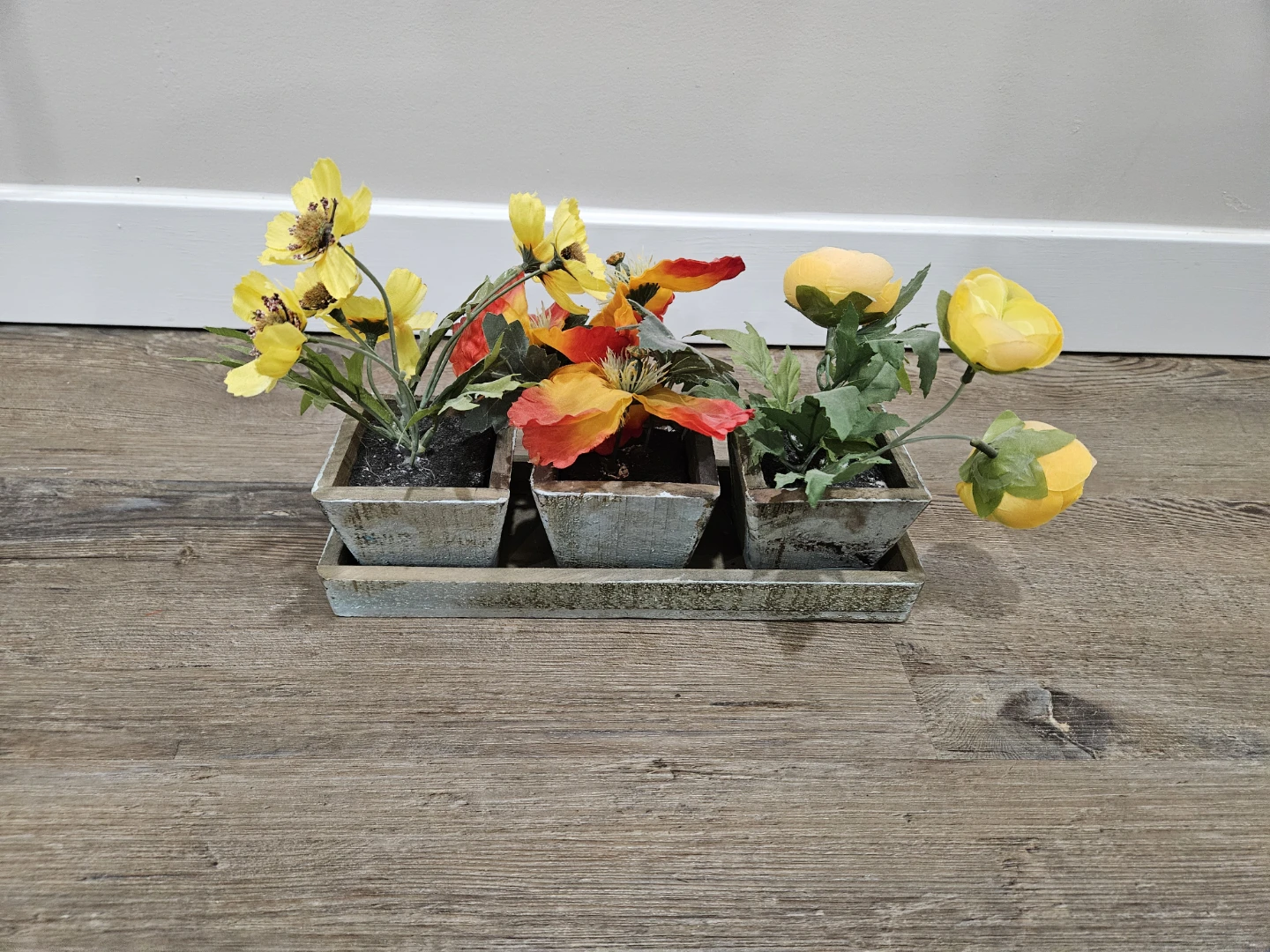Faux Flower Arrangement in Planter - photo 4