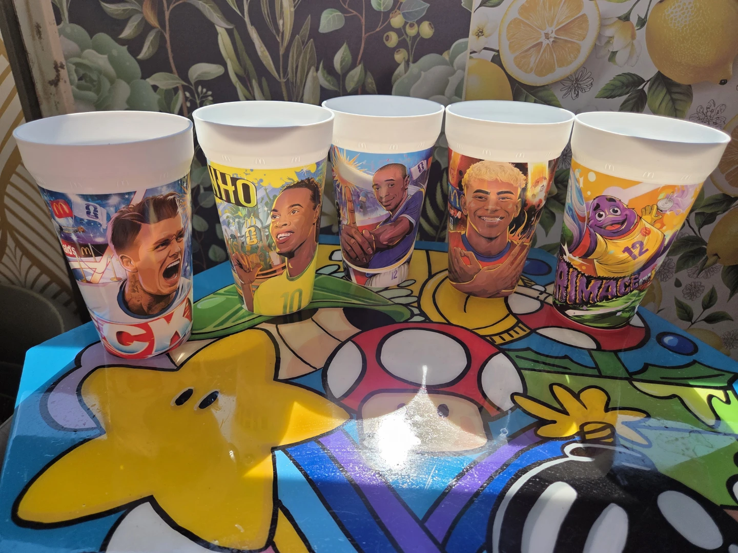 McDonalds Soccer Set of 5 Collectible Plastic Cups  or $5 each