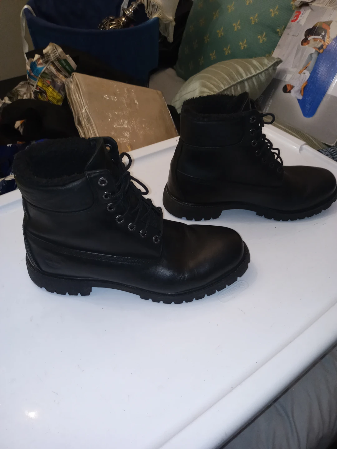 Timberland Men's Black Leather Boots - Size 12 - Waterproof - photo 3
