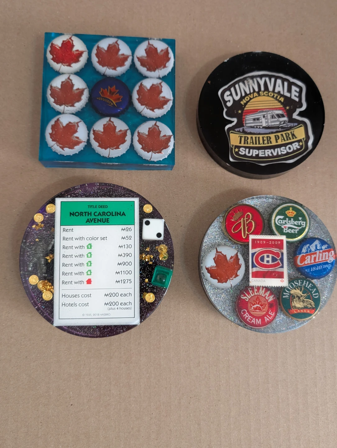 Set of 4 Resin Christmas Coasters - photo 4