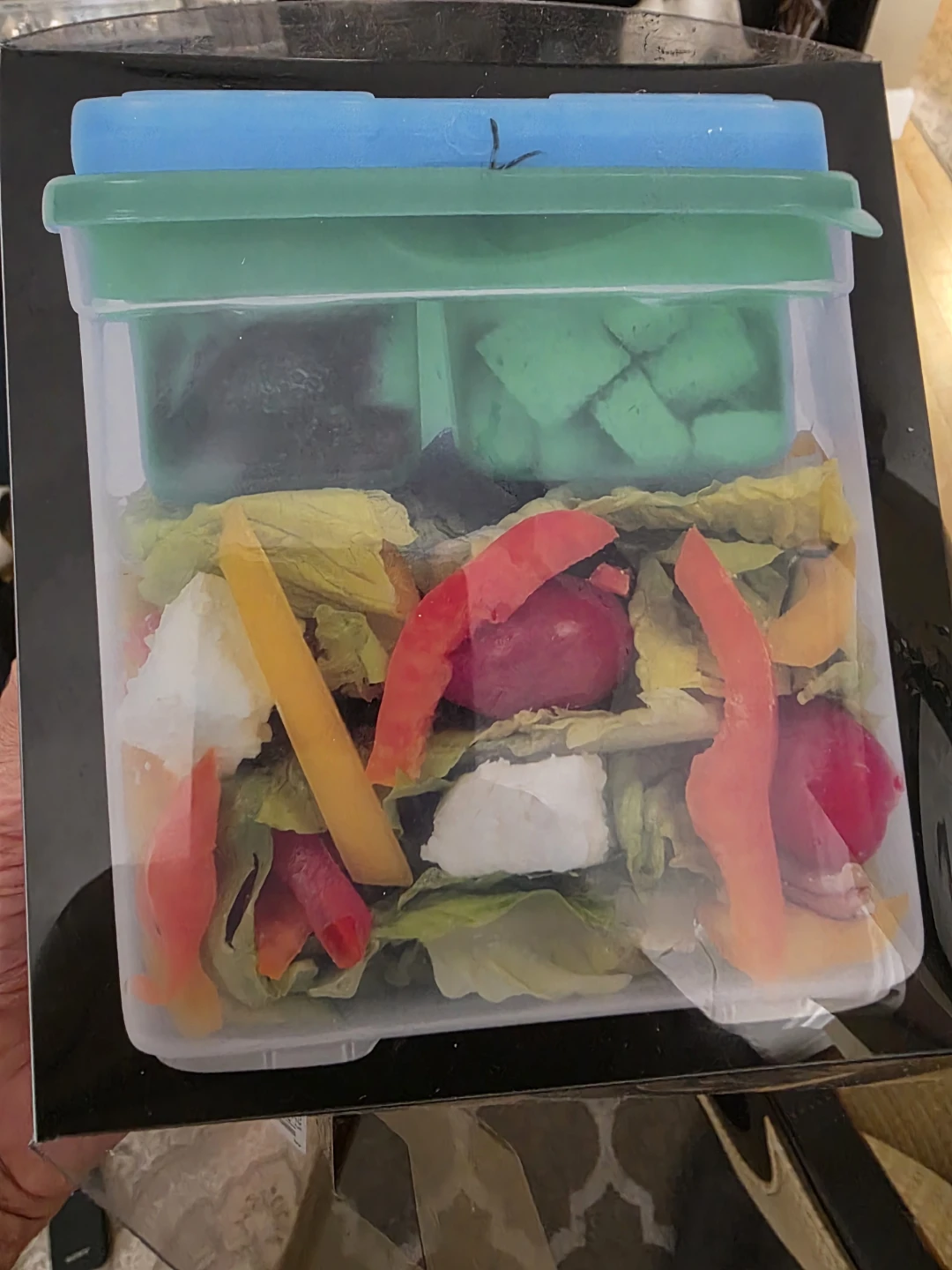 Stackable Salad Storage System with Ice Block - photo 3