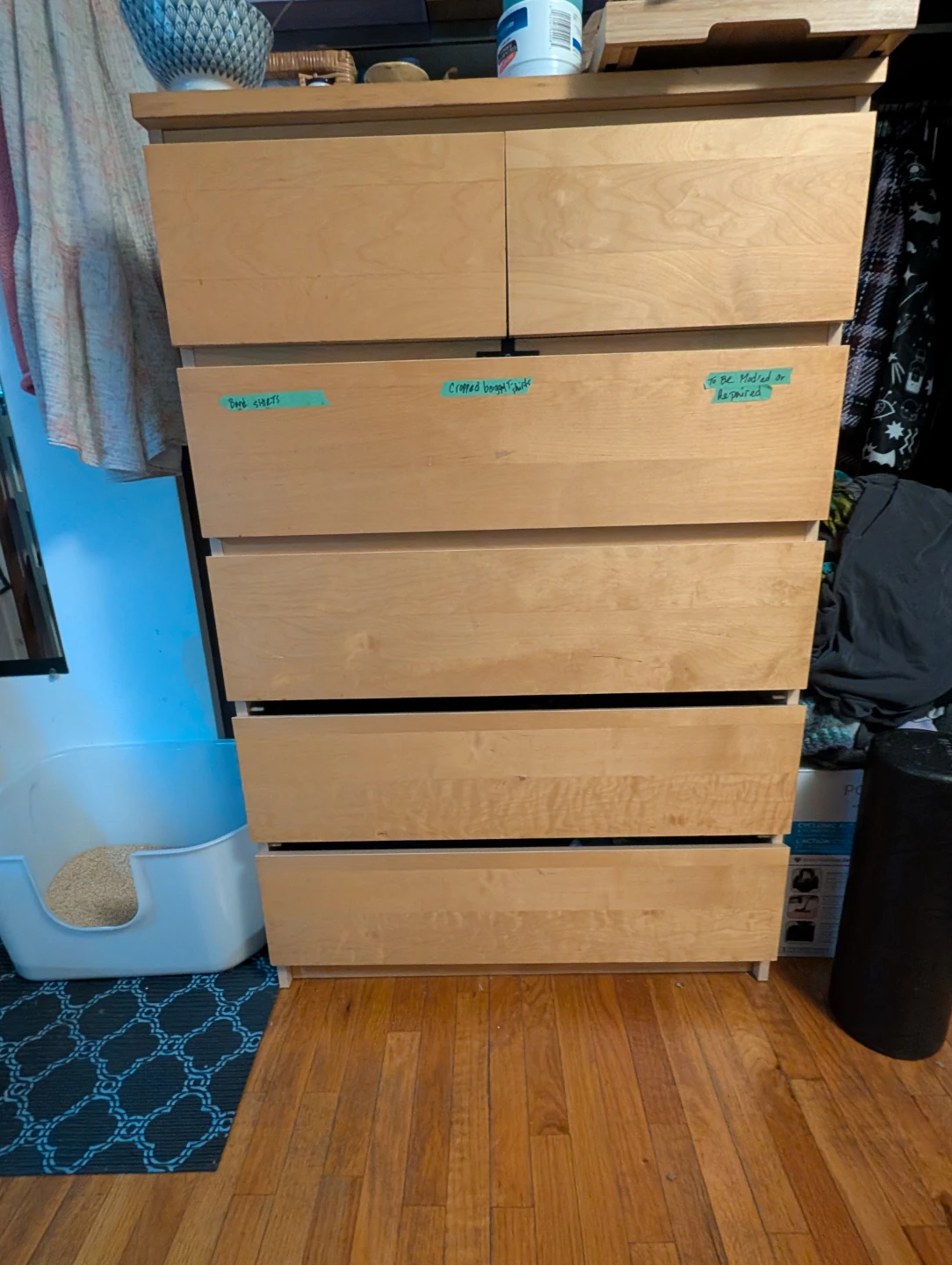 Pick up only - IKEA MALM 6-drawer dresser as is.