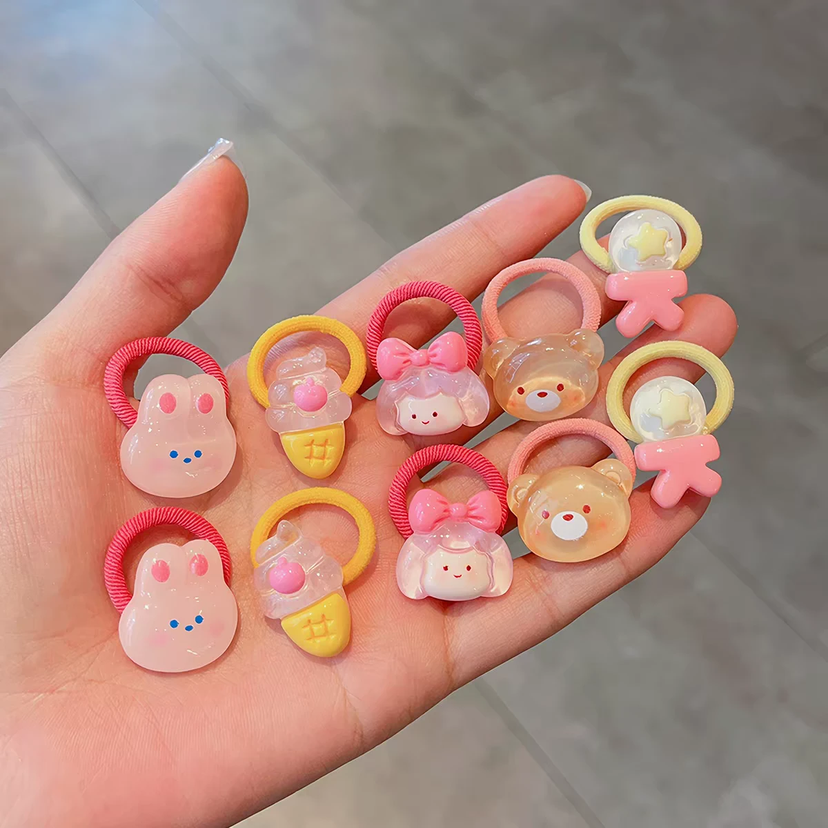 Cute Hair Ties Set - 10 Pieces