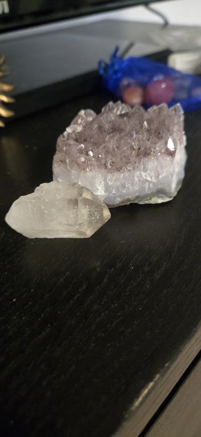 Amethyst Crystal Cluster & Tumbled Stones - photo 5