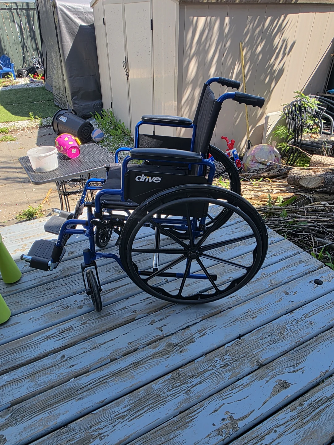 Drive Medical Blue Lightweight Wheelchair