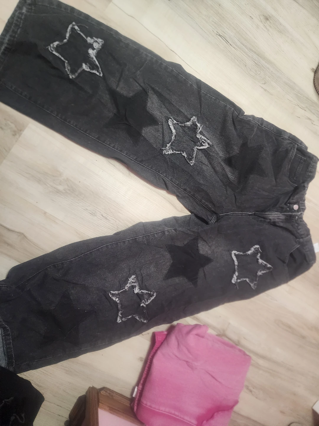 Dark Wash Star Patch Jeans