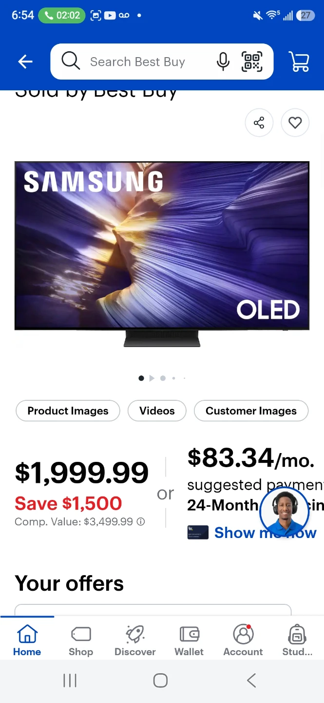 Samsung 77" S90FD OLED TV - photo 2