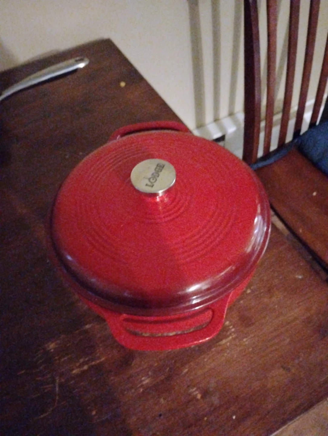 Lodge Red Enameled Cast Iron Dutch Oven