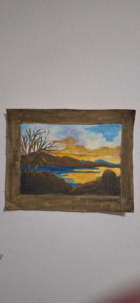 Original Landscape Oil Painting - Sunset Scene - photo 2
