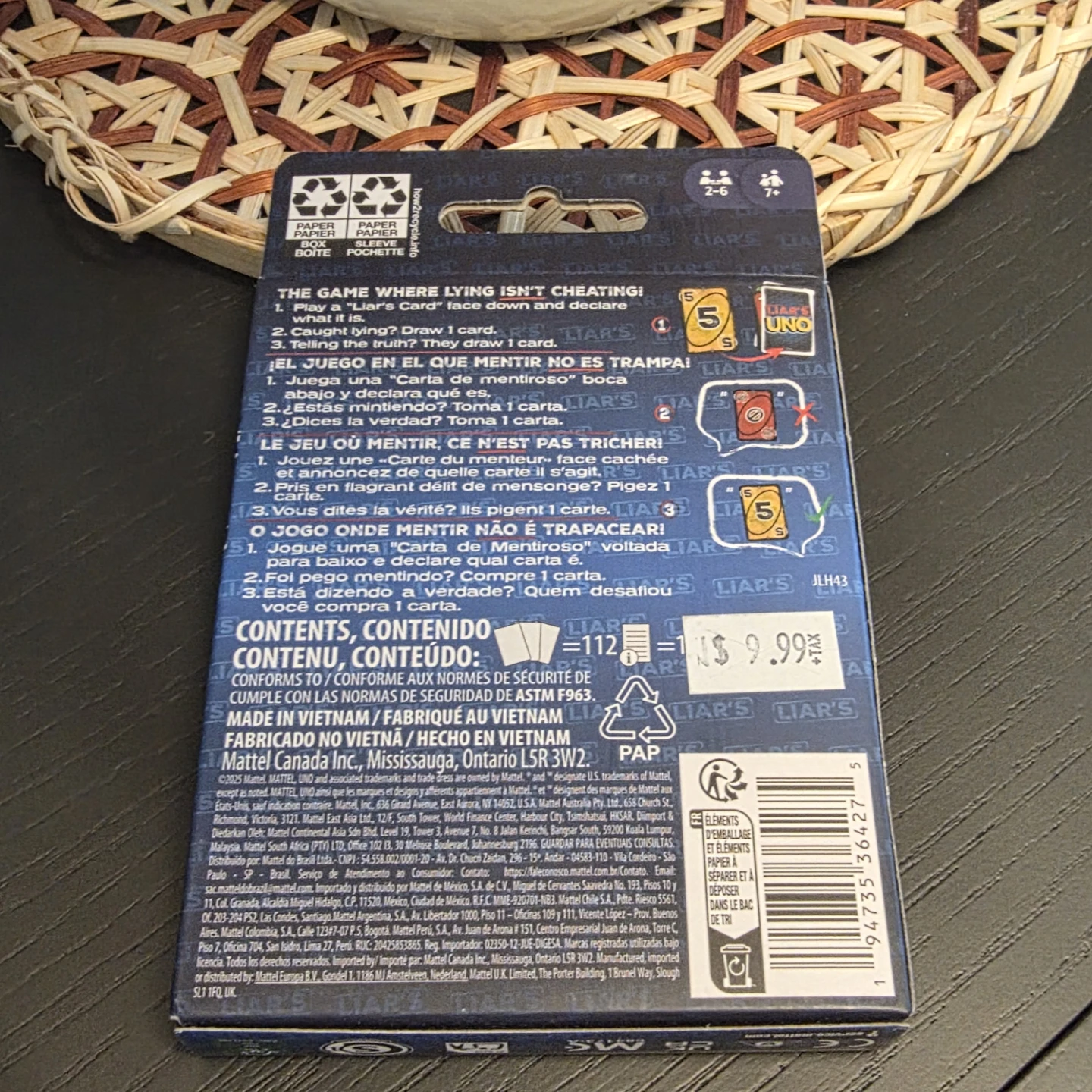 Liar's Uno Card Game - photo 2