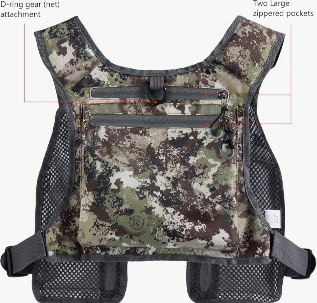 Bassdash Fishing Vest Fly Fishing Vest Chest Pack - photo 5