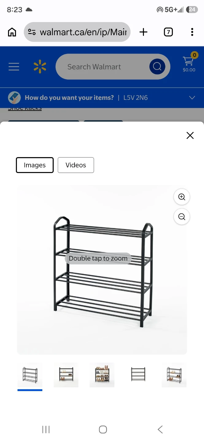4-Tier Metal Shoe Rack