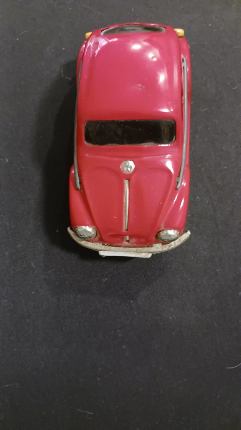 Vintage Red Aluminum Volkswagen Beetle Toy Car - photo 3