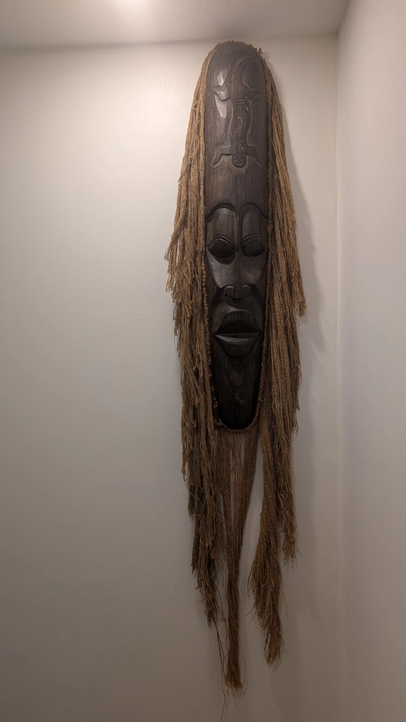 Wooden Tribal Mask Wall Hanging
