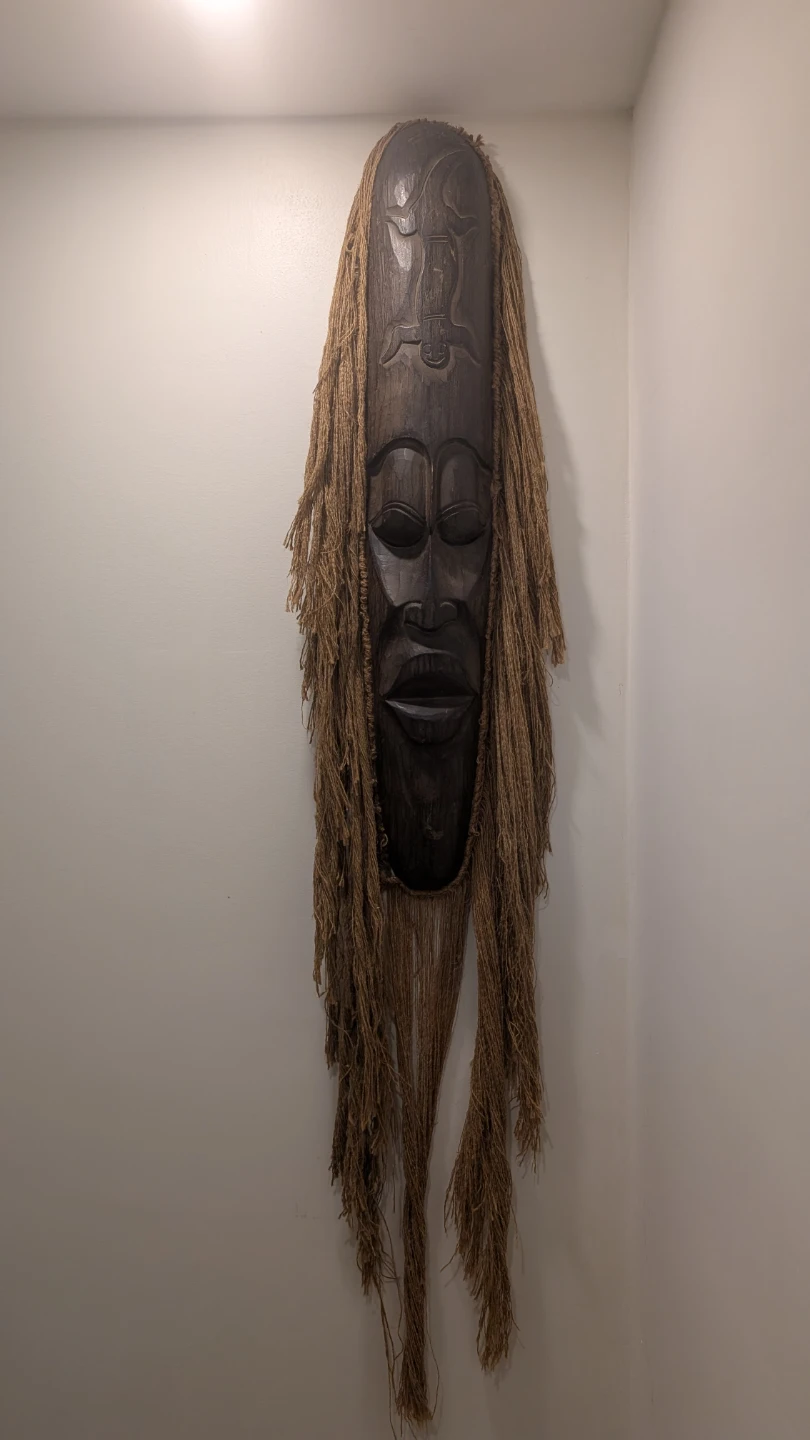 Wooden Tribal Mask Wall Hanging - photo 2