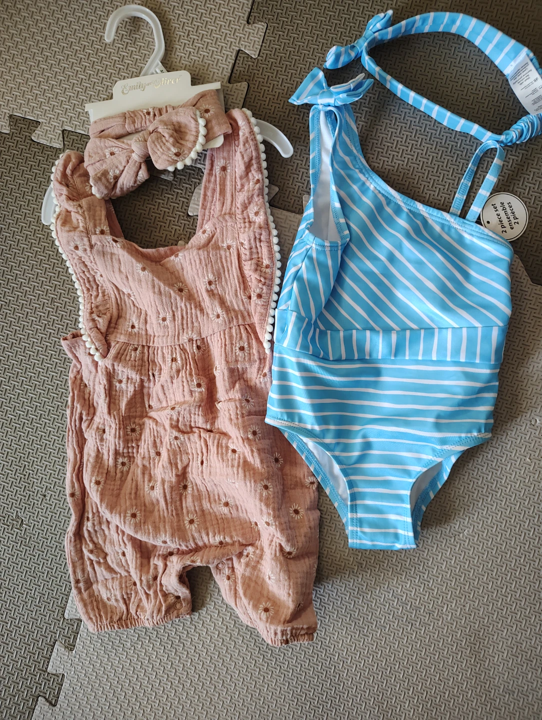 24M Baby Girl Romper & Swimsuit Set