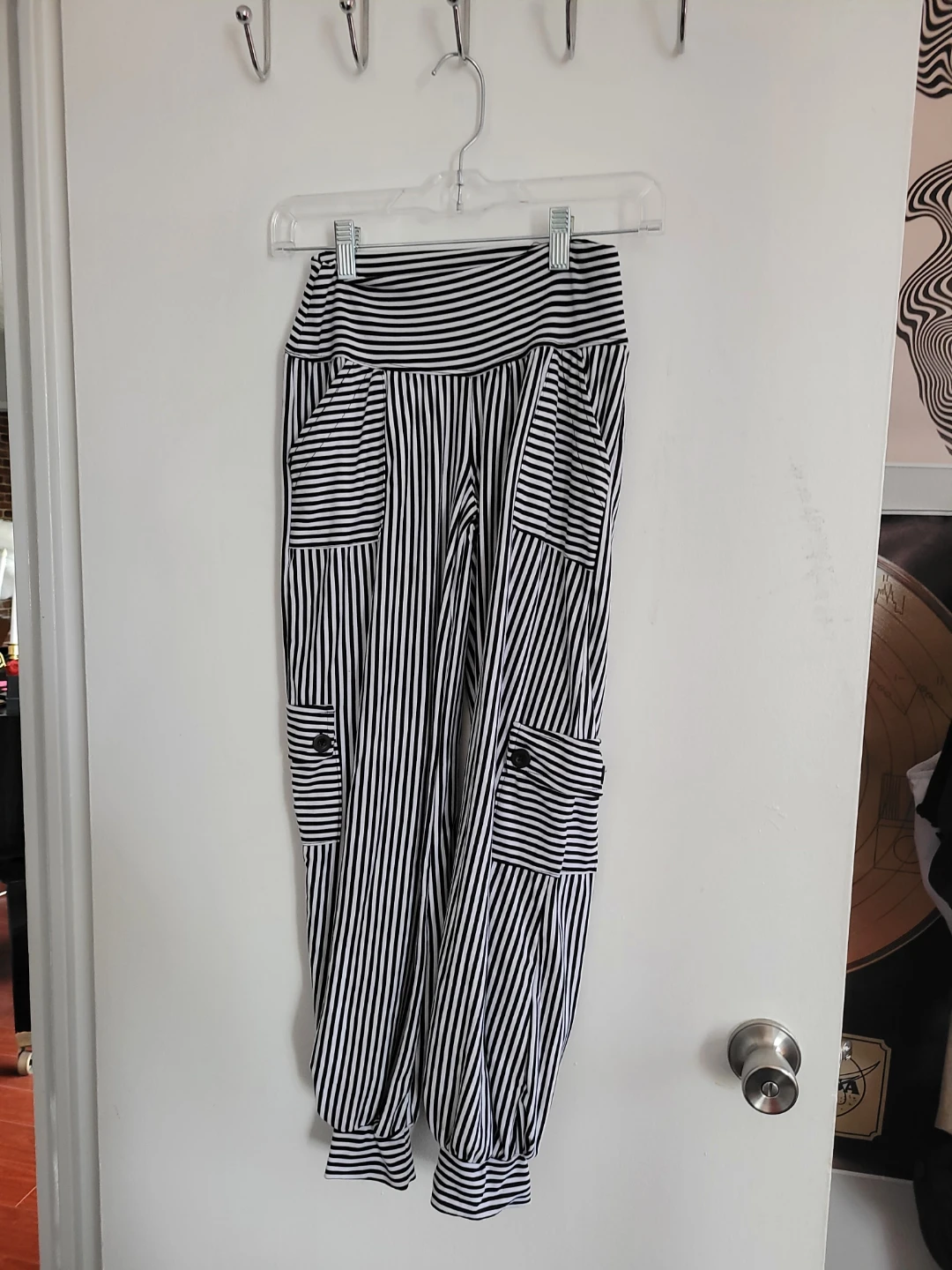 Striped Cargo Jogger Pants - photo 2