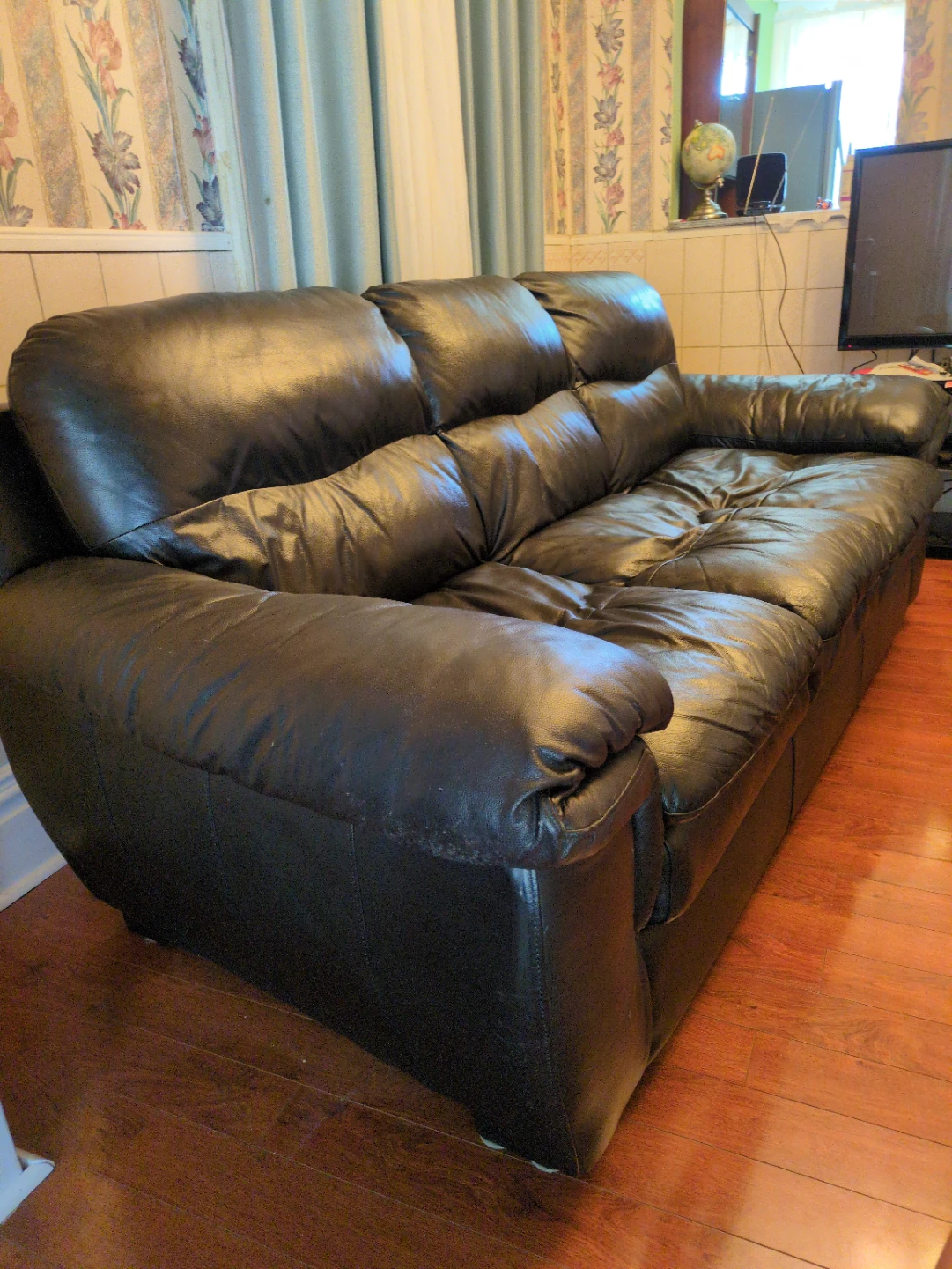 Black Leather Sofa