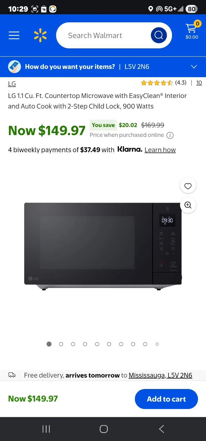 LG 1.1 Cu. Ft. Microwave Oven 900W - MSER1130B - photo 3