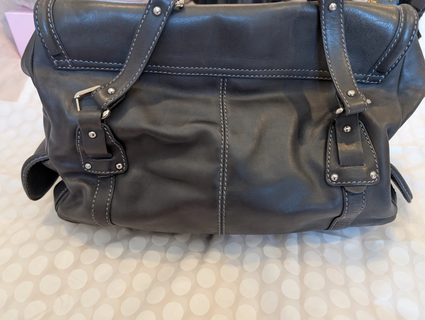 BHB Brown Leather Satchel Handbag - photo 2