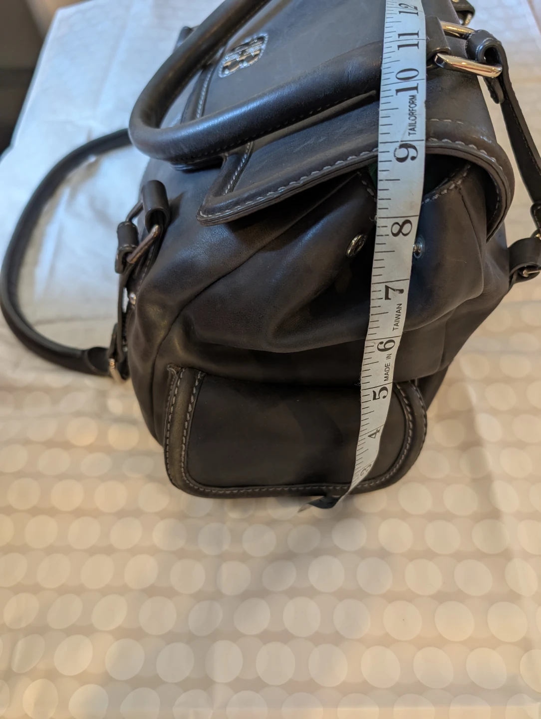 BHB Brown Leather Satchel Handbag - photo 4