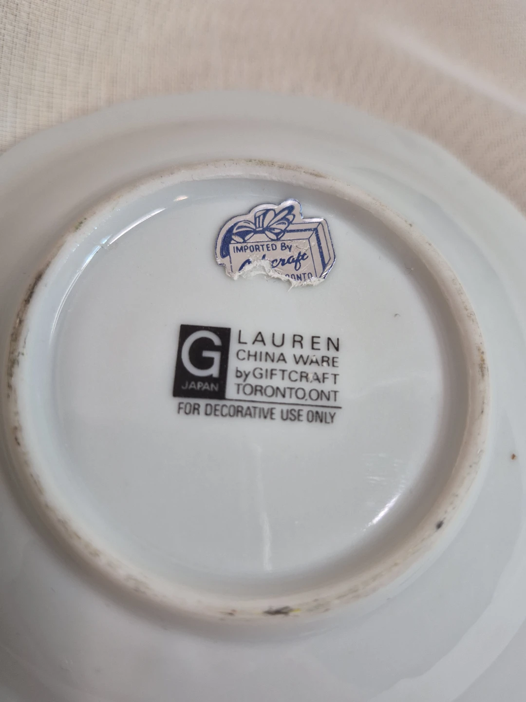 Vintage Porcelain 4 3/4" Mother Trinket Ring Etc. Dish - photo 4