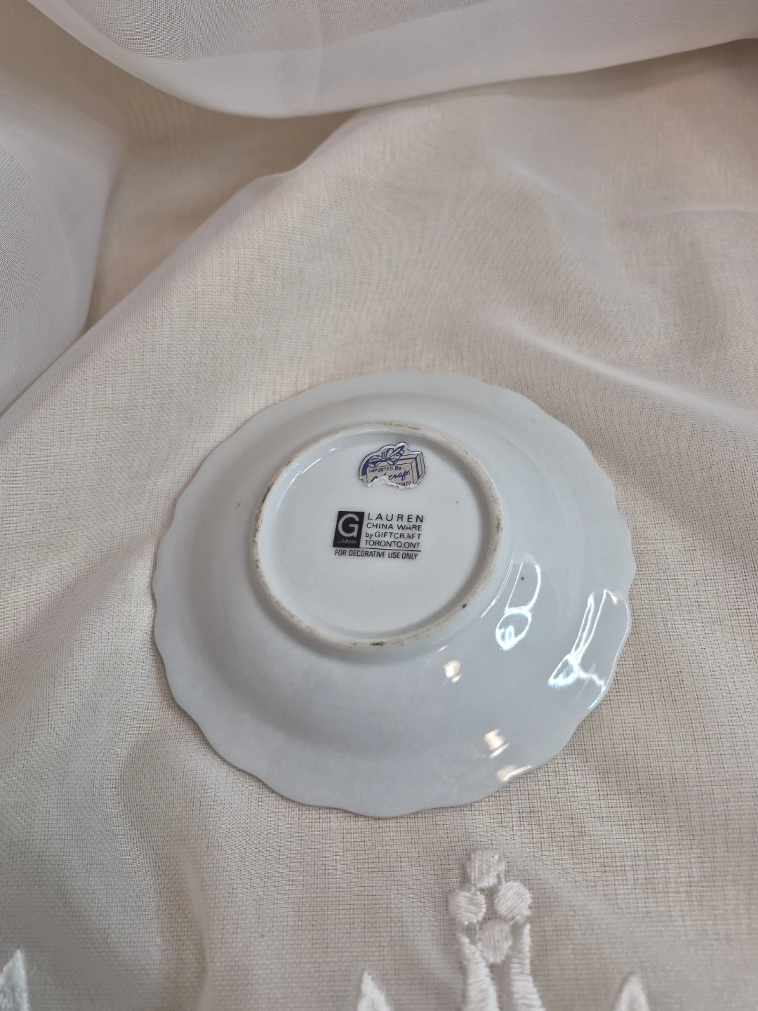 Vintage Porcelain 4 3/4" Mother Trinket Ring Etc. Dish - photo 5