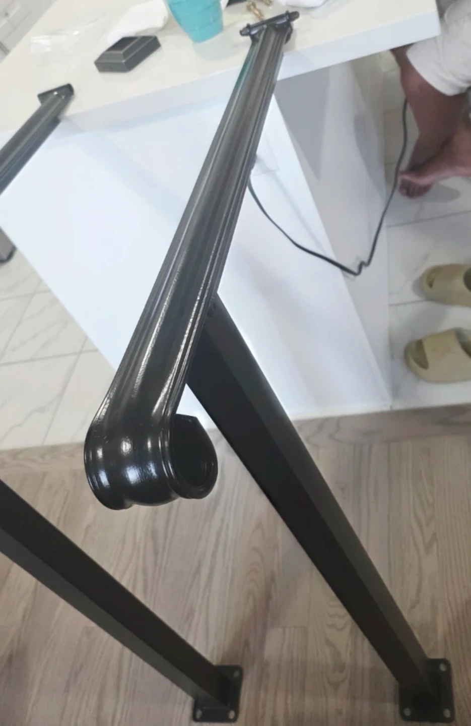 Black Metal Handrail Section