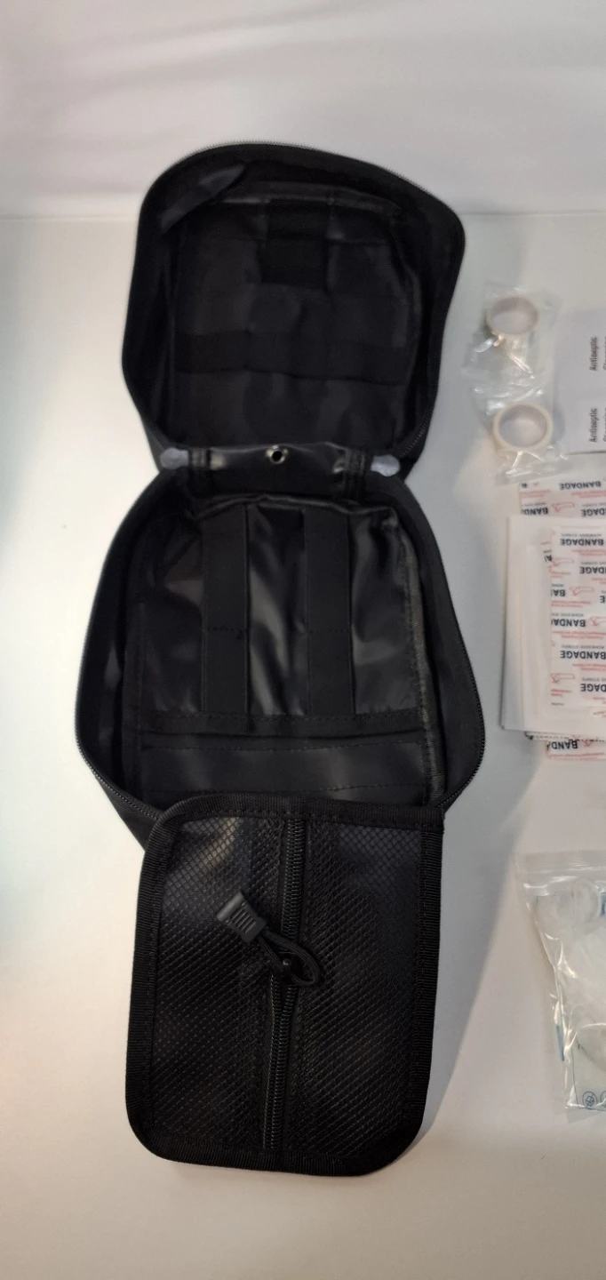 Black First Aid Kit Bag with Assorted Supplies - photo 4