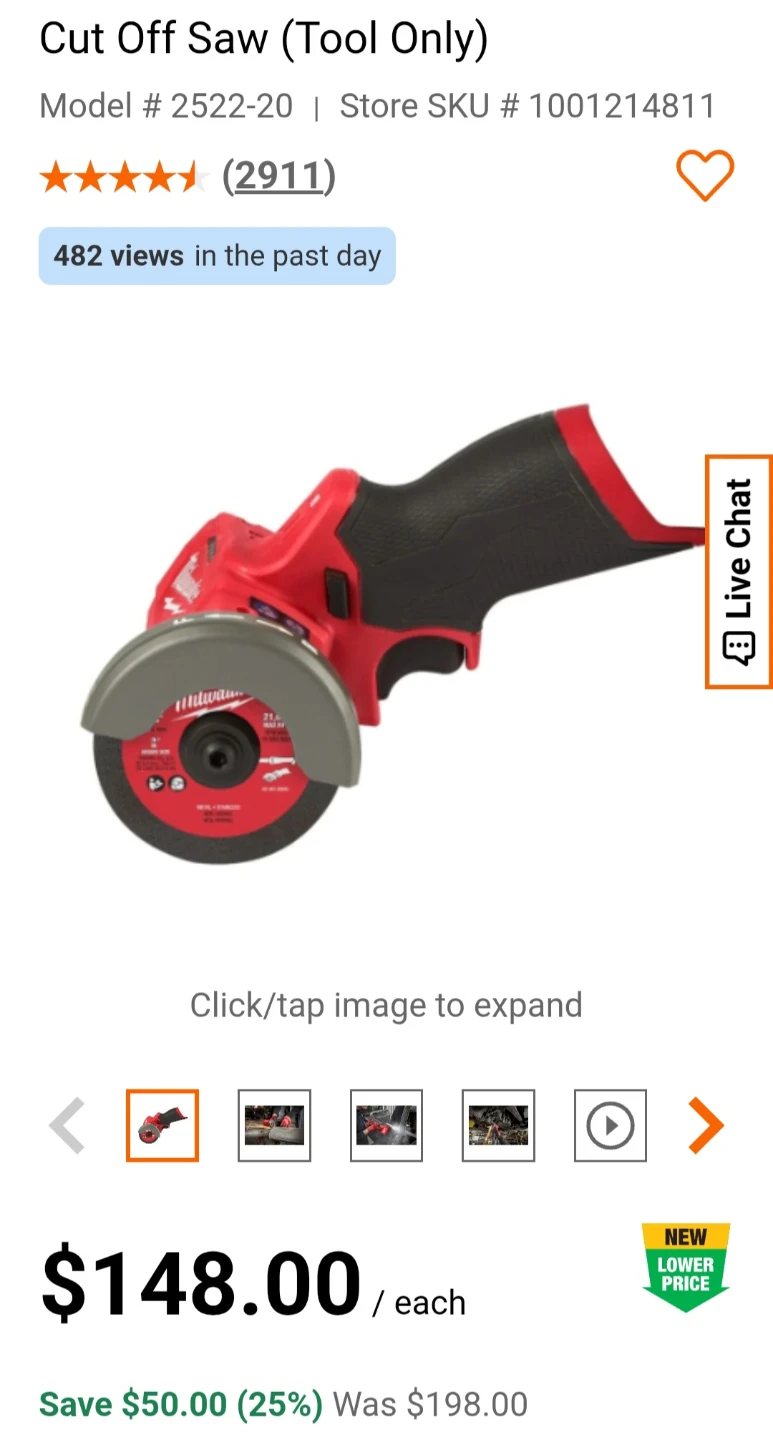Milwaukee M12 FUEL 3" Compact Cut Off Tool (Tool Only) - photo 2