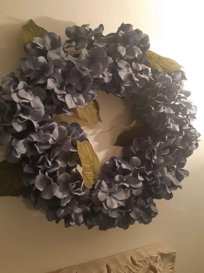 Blue Hydrangea Wreath