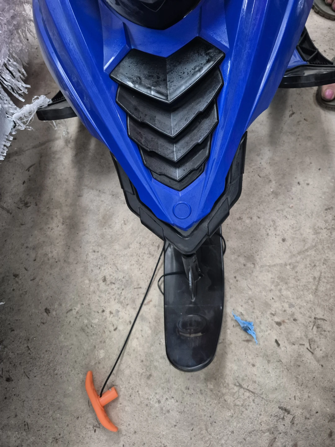 Blue and Orange Kids Snowmobile Sled - photo 3