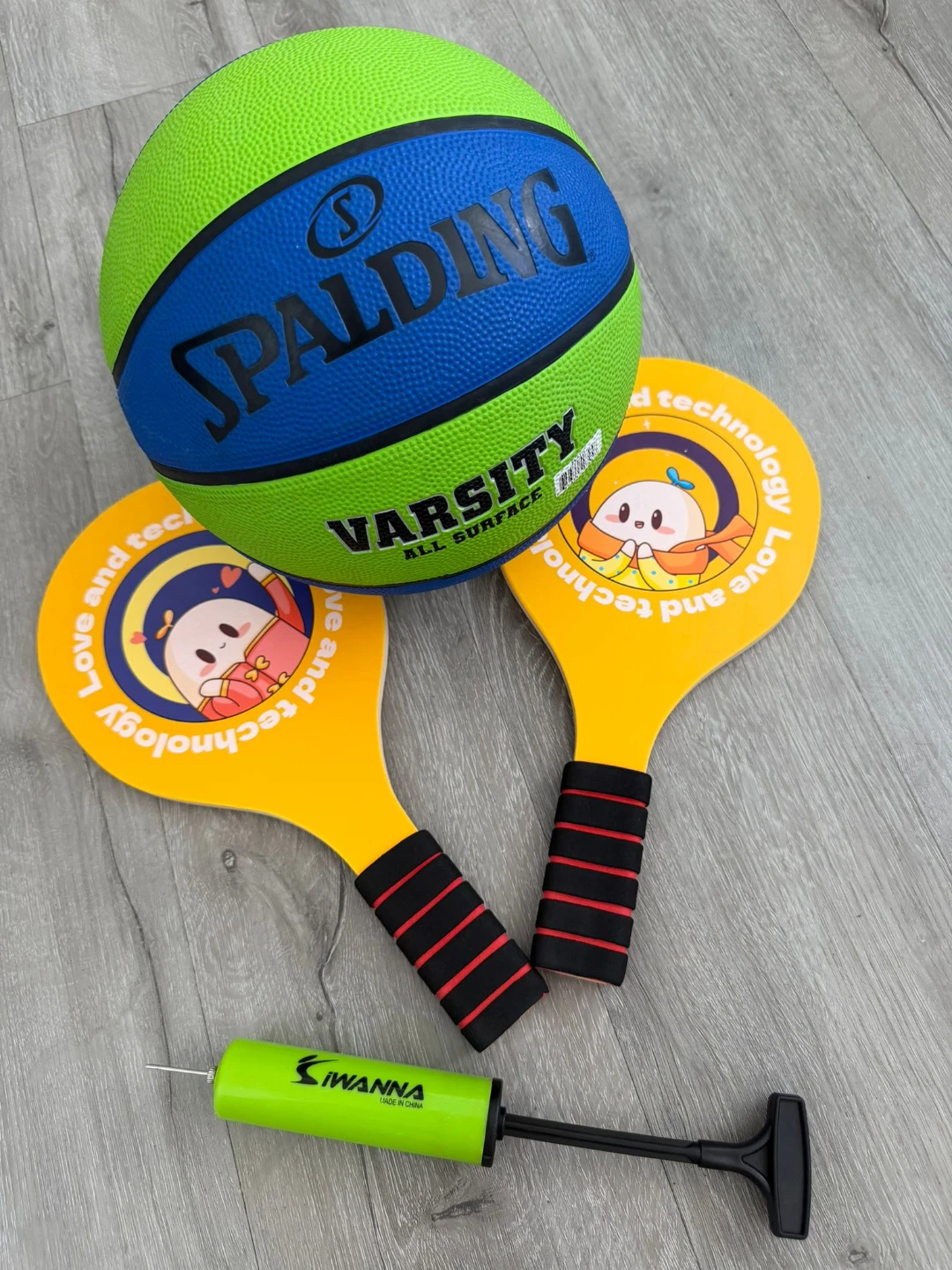 Spalding Varsity Basketball  with Freebies (Paddles and Pump)