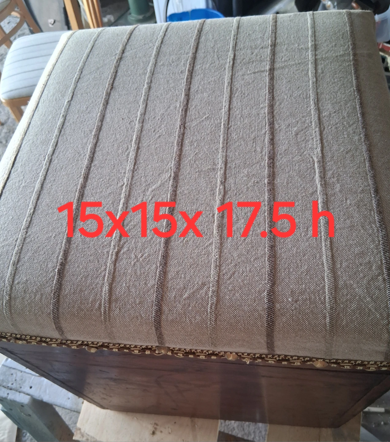 Wooden Storage Ottoman - photo 2