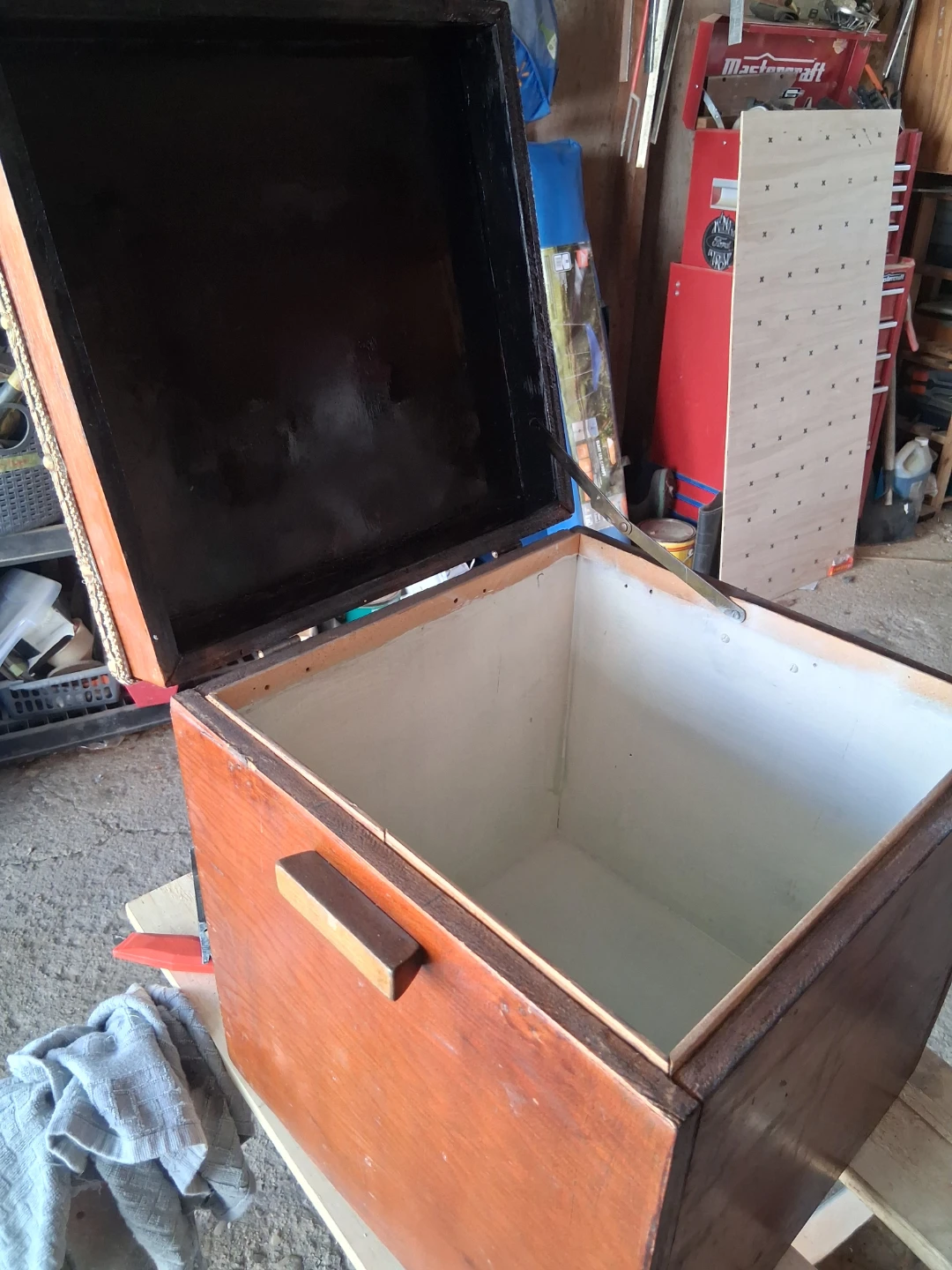 Wooden Storage Ottoman - photo 3