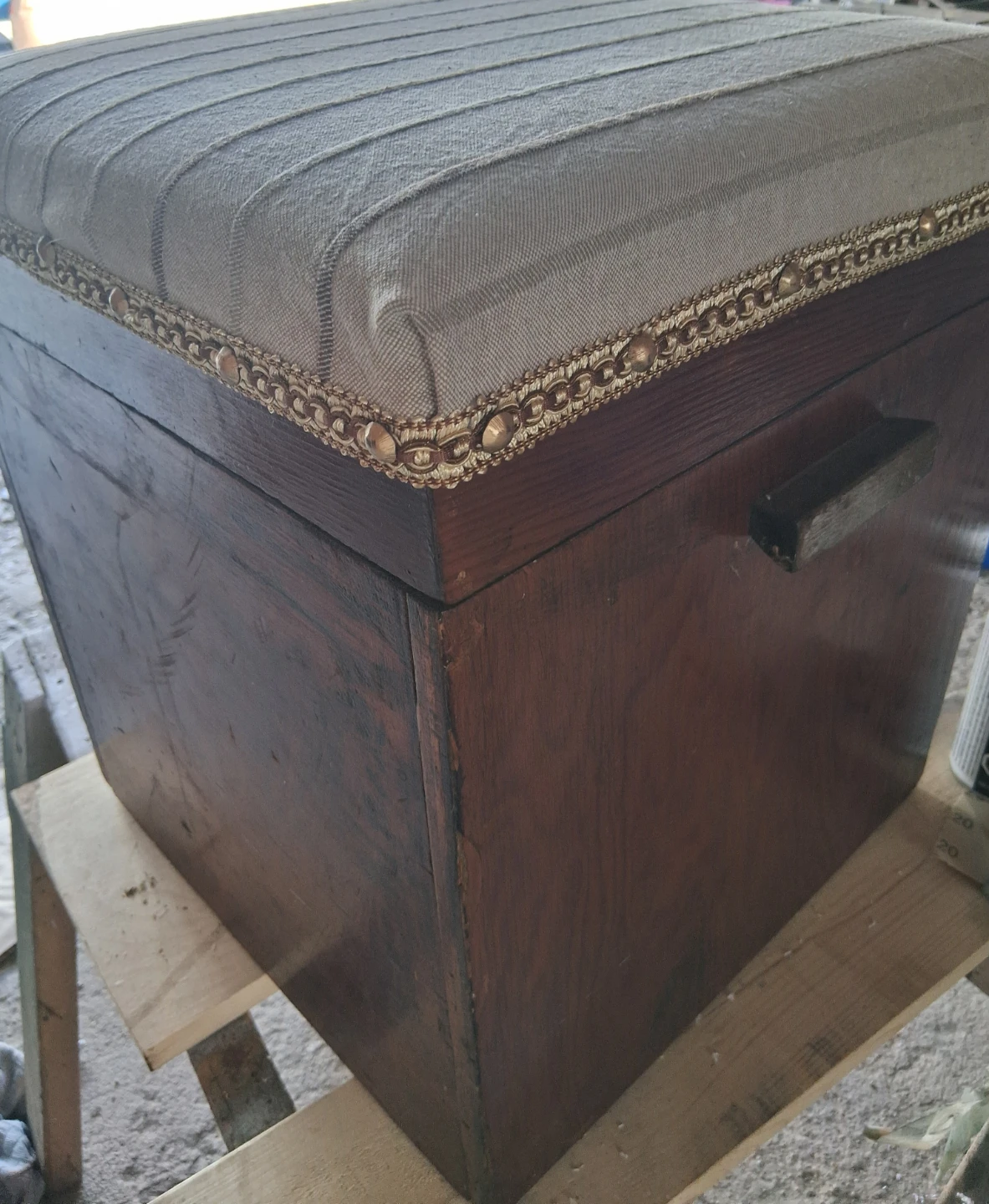 Wooden Storage Ottoman - photo 5