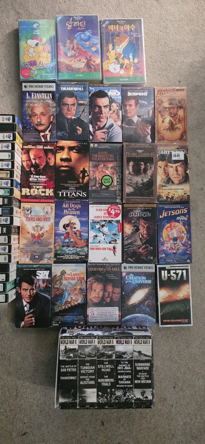 Collection of VHS Movies