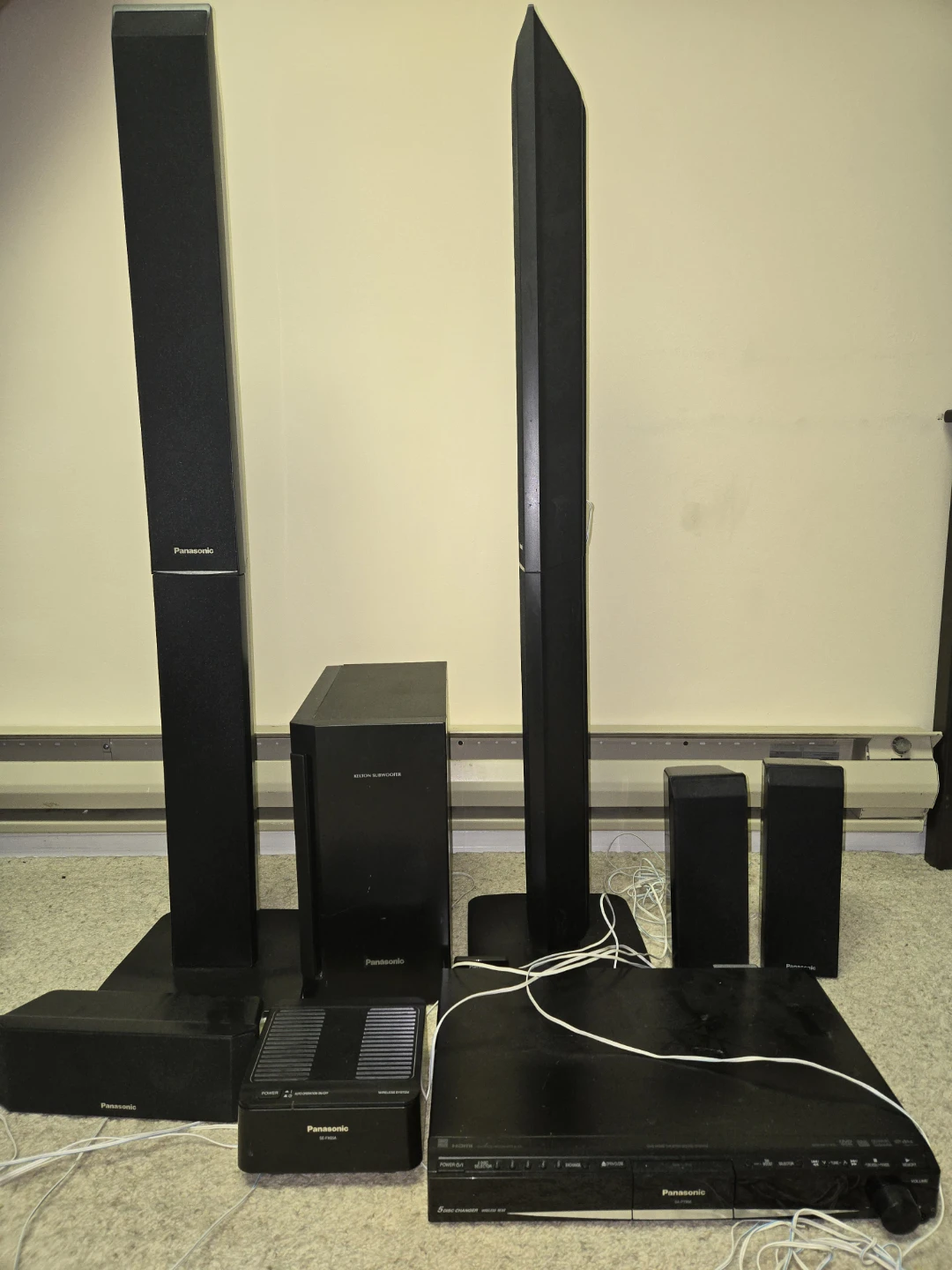 Panasonic Home Theatre System with 5 Speakers and Subwoofer