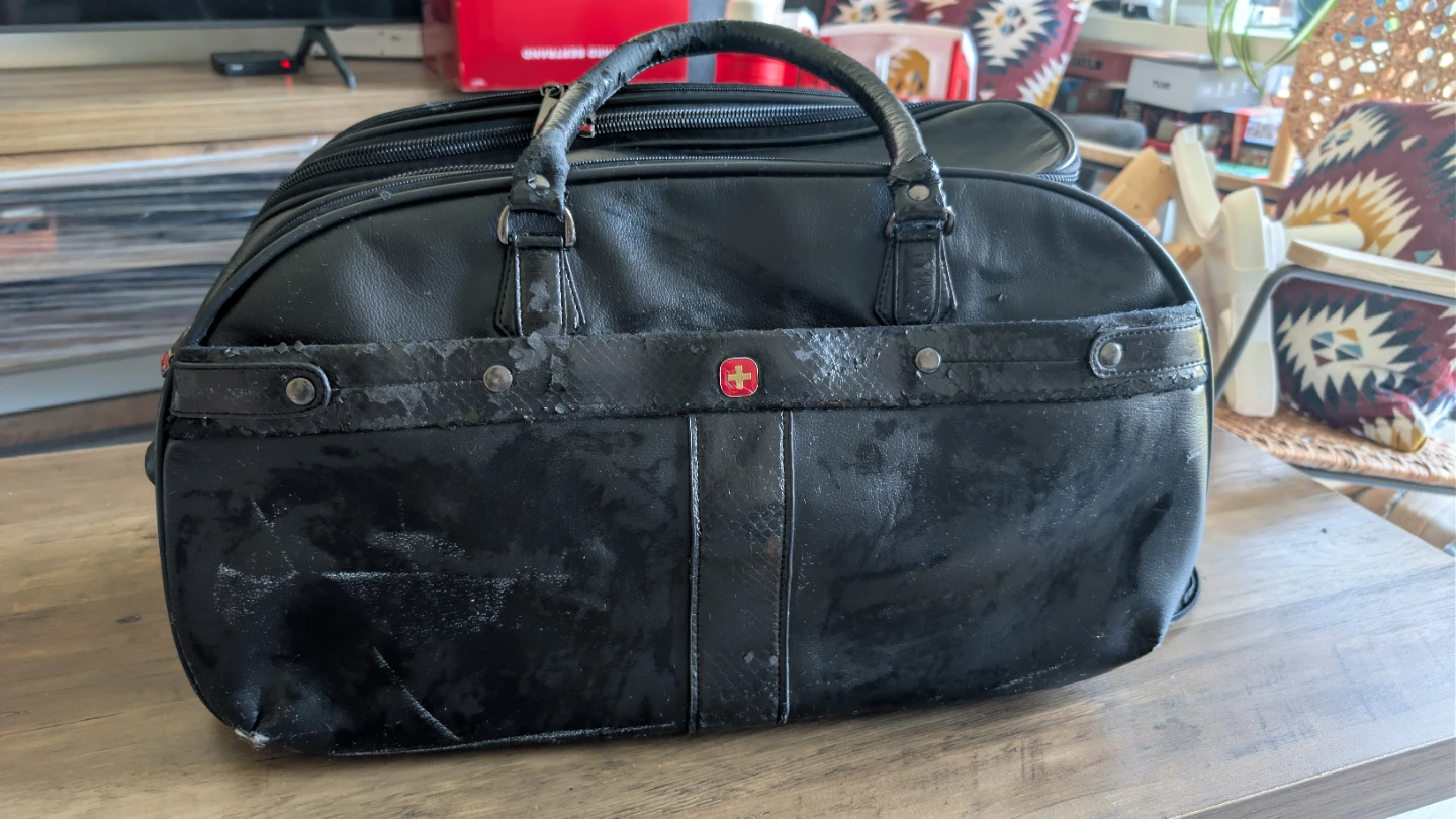 Swiss Gear Black Rolling Duffel Bag