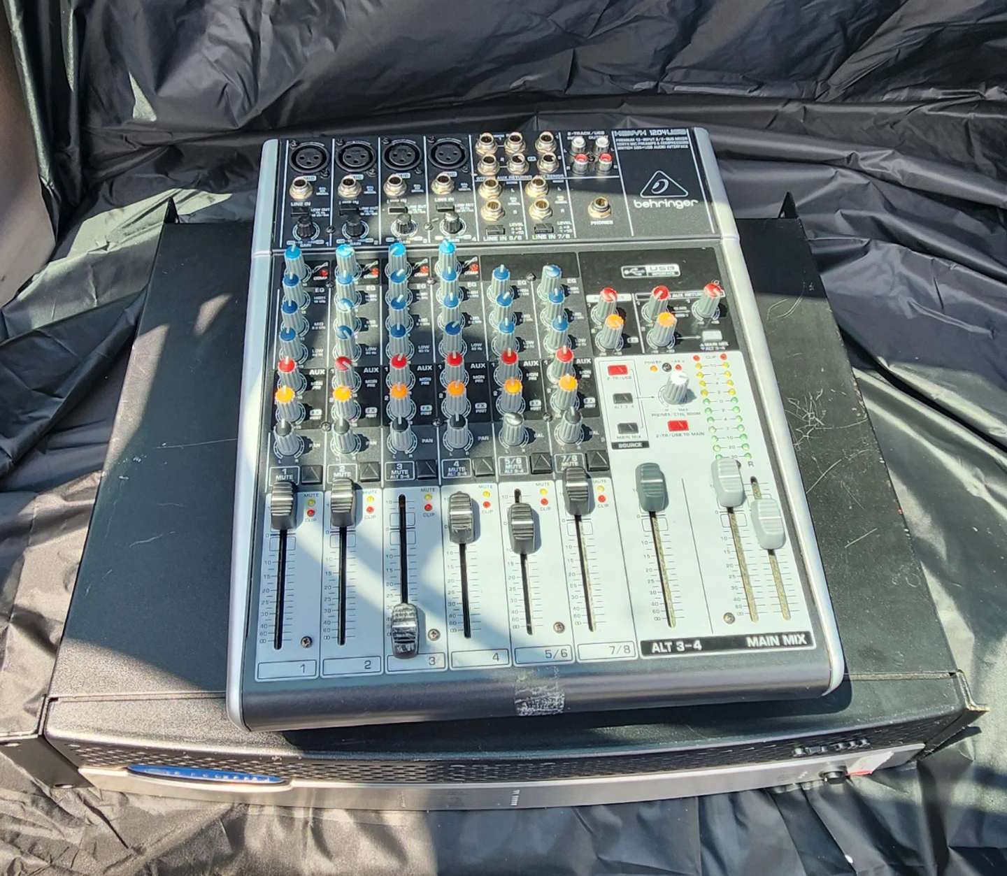 Behringer XENYX 802 Mixer and Crown CTs 600 Power Amplifier