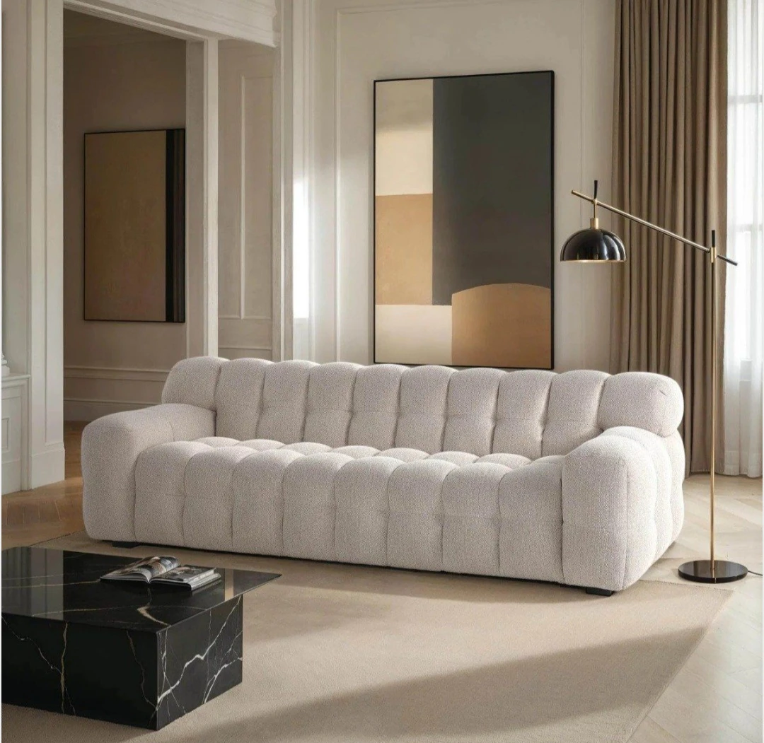 LH Home Contemporary Sofa - Natural Polyester