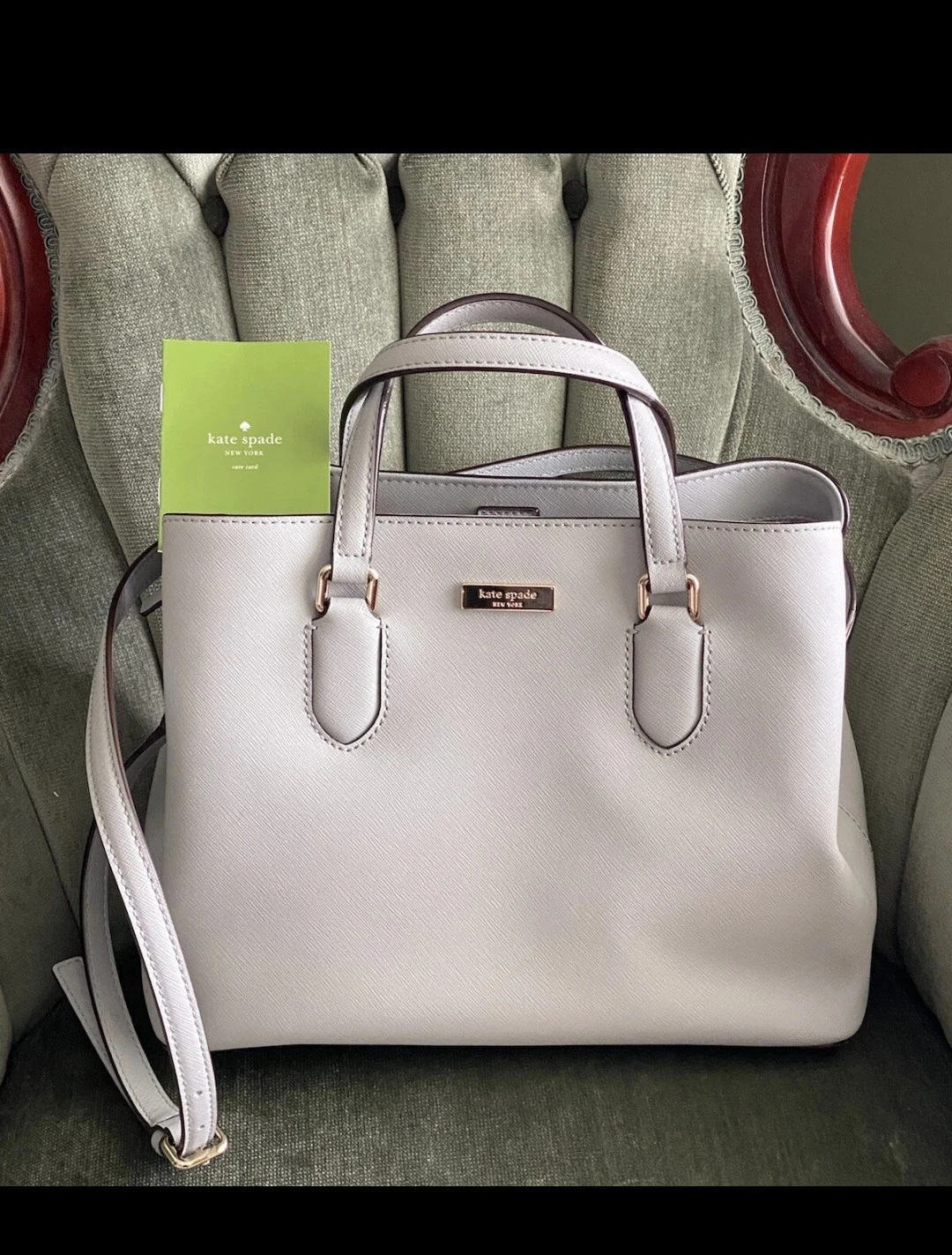 Kate Spade New York Grey Leather Satchel Purse