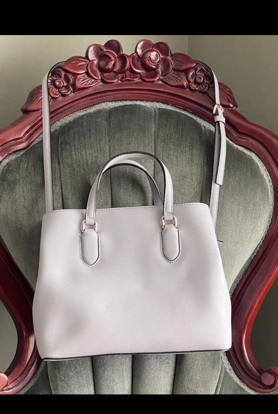 Kate Spade New York Grey Leather Satchel Purse - photo 2