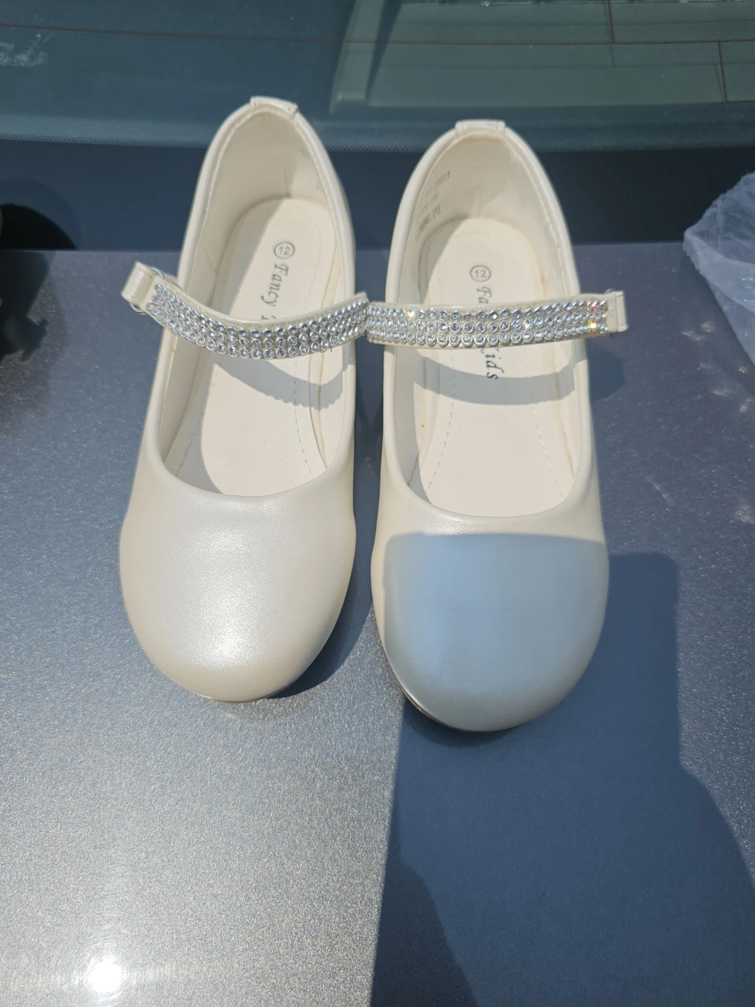 Fancy Kids White Mary Jane Shoes Size 12