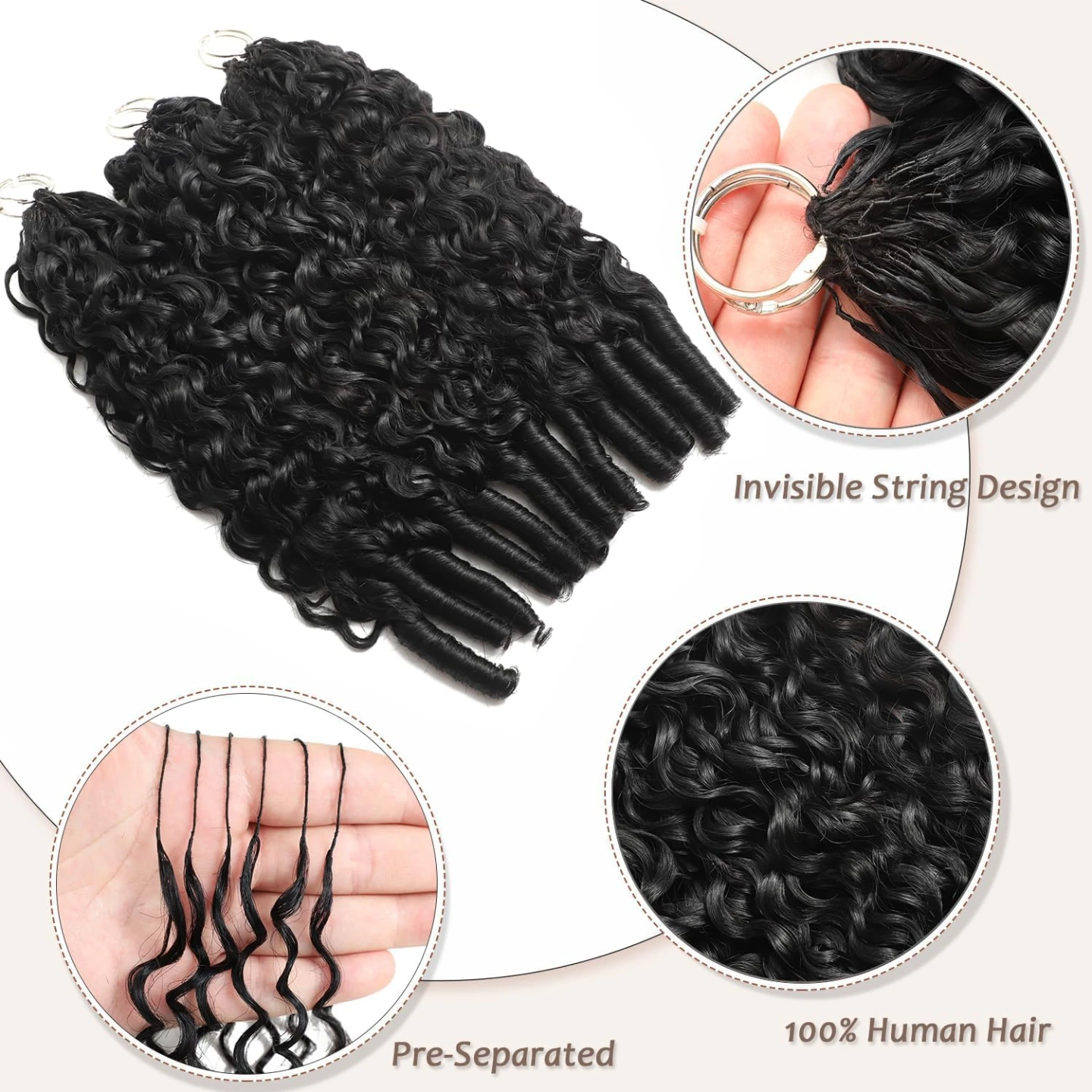 100% Human Hair Crochet Hair - Burmese Curly - photo 2